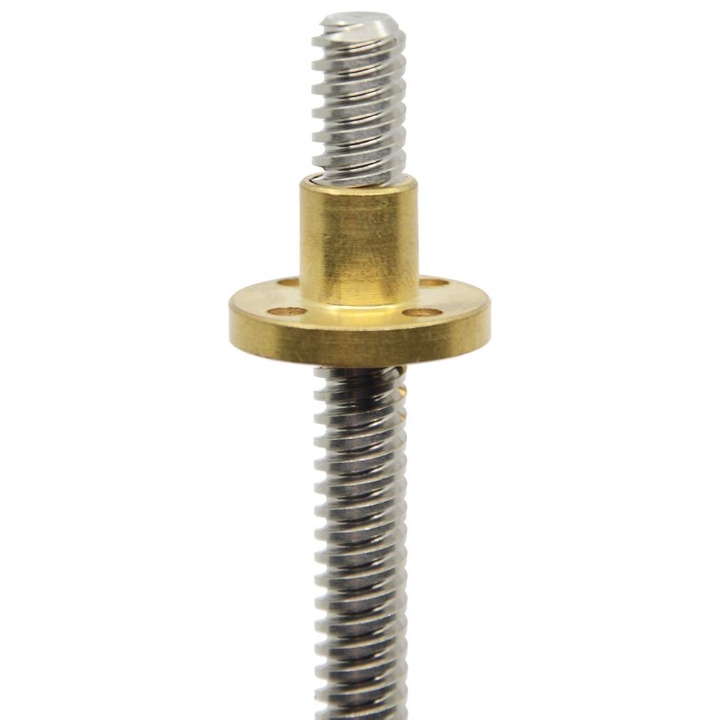 TR8*4 ACME Trapezoidal Lead Screw 400mm Length 8mm Diameter 2 Starts 4mm Lead 2mm Pitch With Trapezoidal Nut thumbnail 2