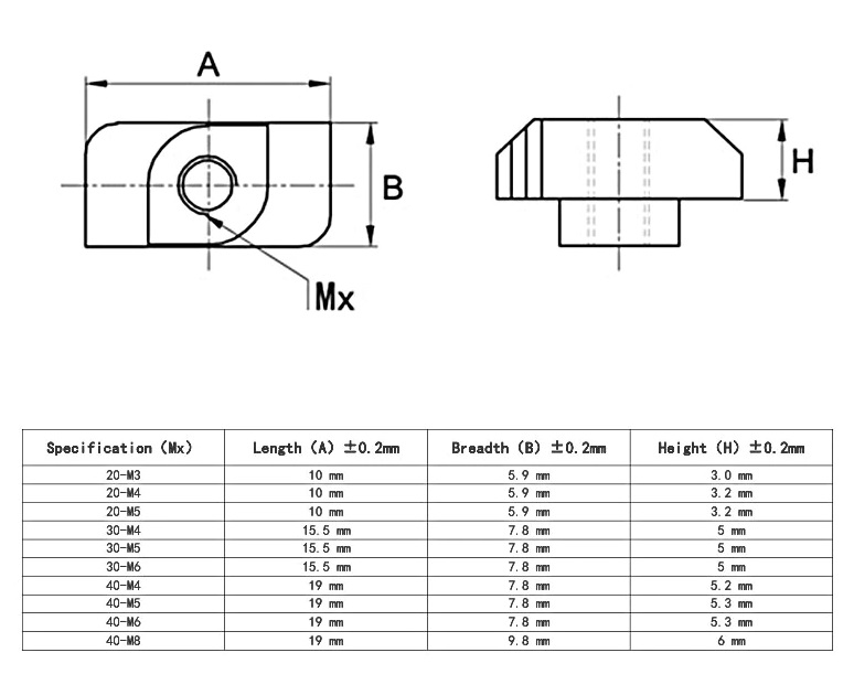 m3 t-nut hammer