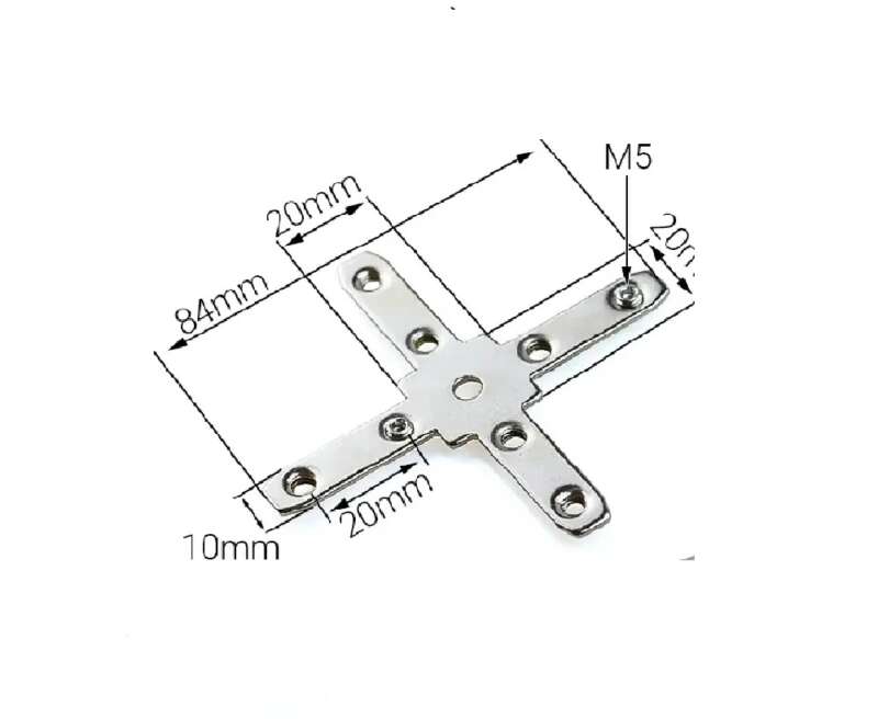 QUAD T Nut M5 4 way tee nut For V-Slot Profile thumbnail 2